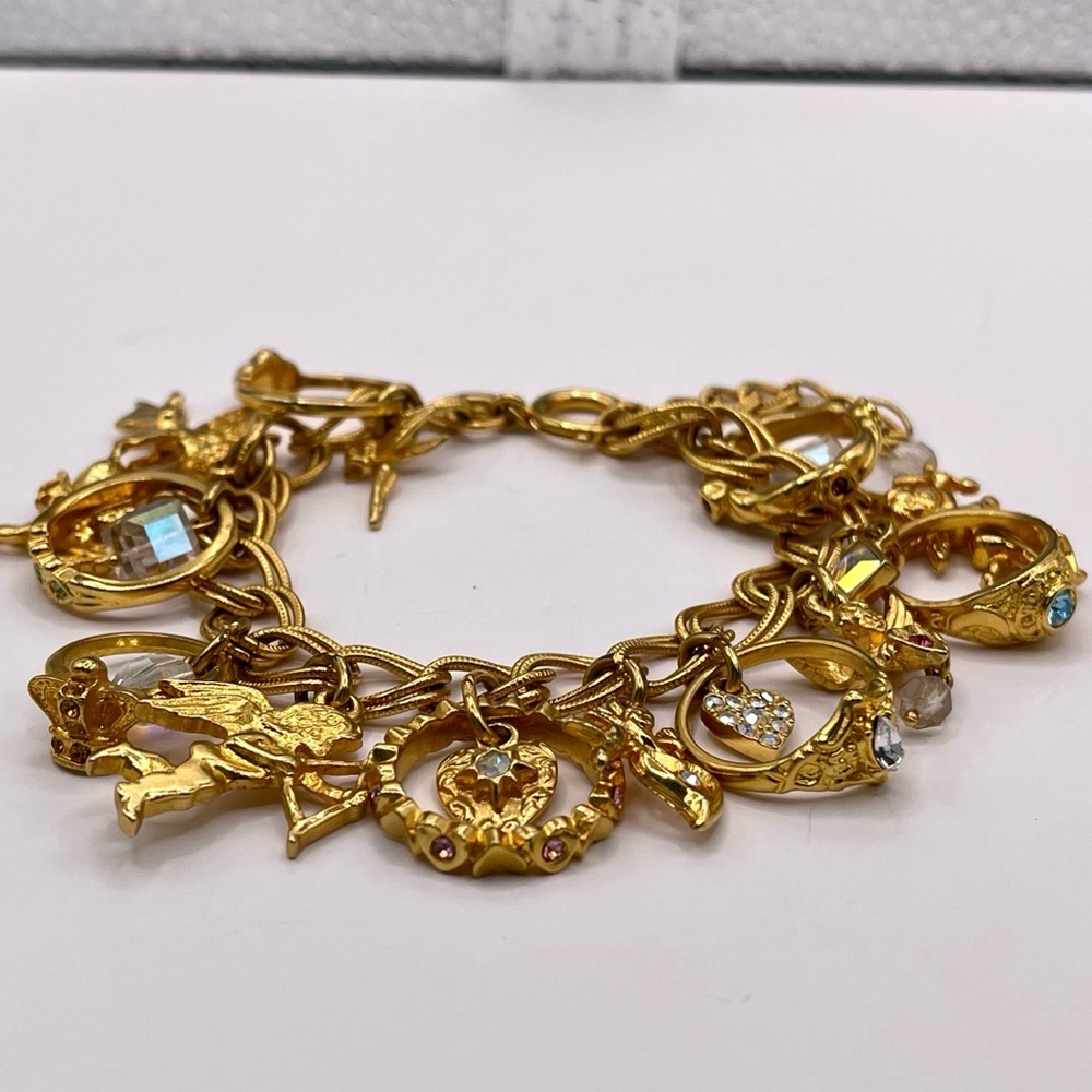 ❤️ Kirks Folly RARE ‘Secret of the Seven Angels’ Charm Bracelet - Picture 2 of 7